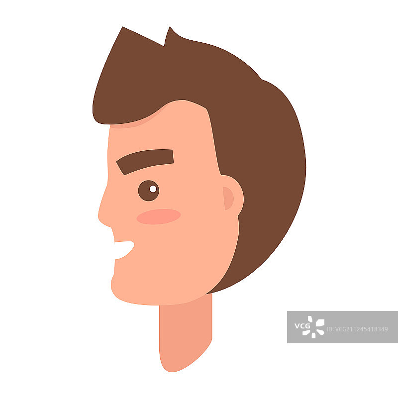 男性角色侧脸图片素材