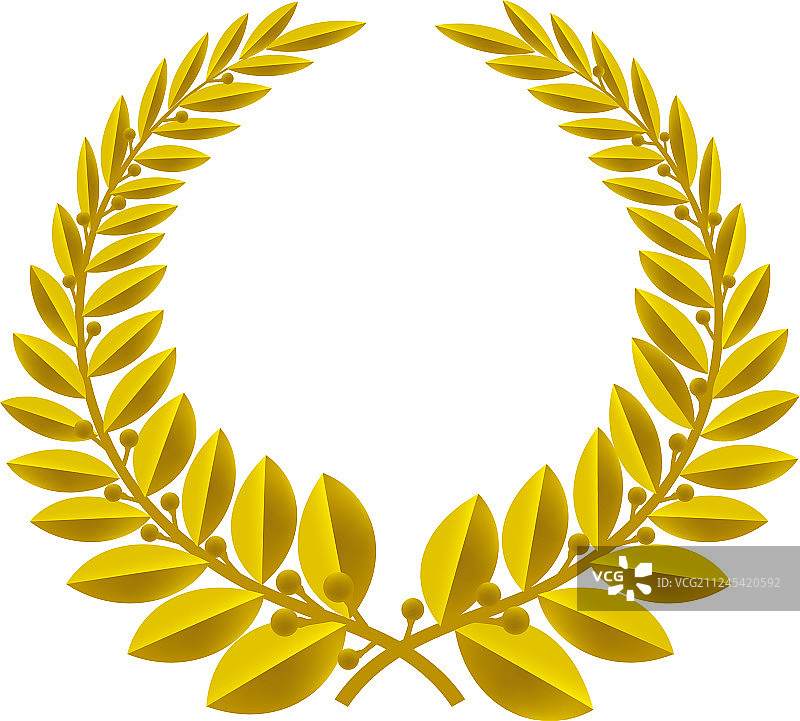 几何桂冠花环符号隔离色图片素材