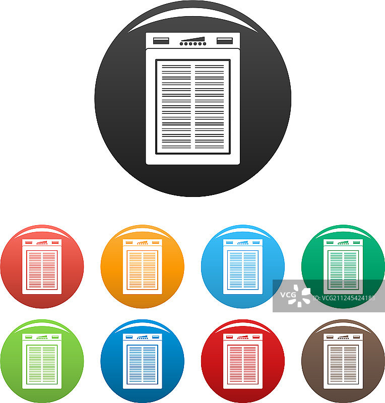 太阳能充电宝彩色图标图片素材