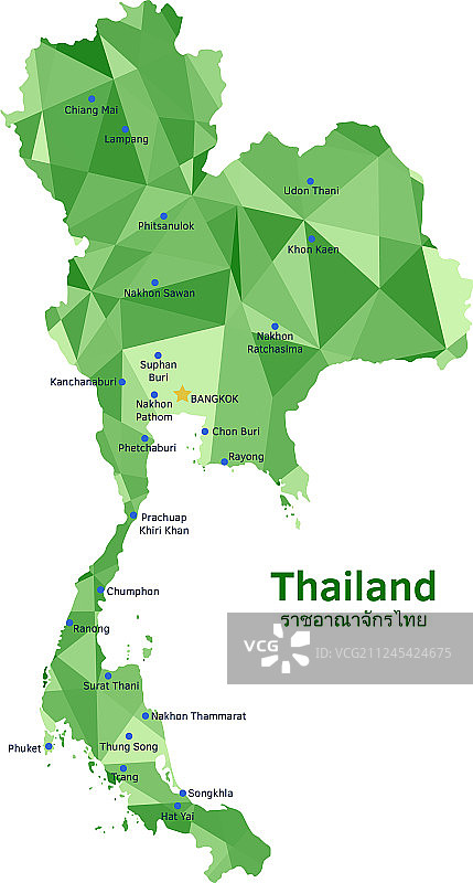 泰国地图图片素材