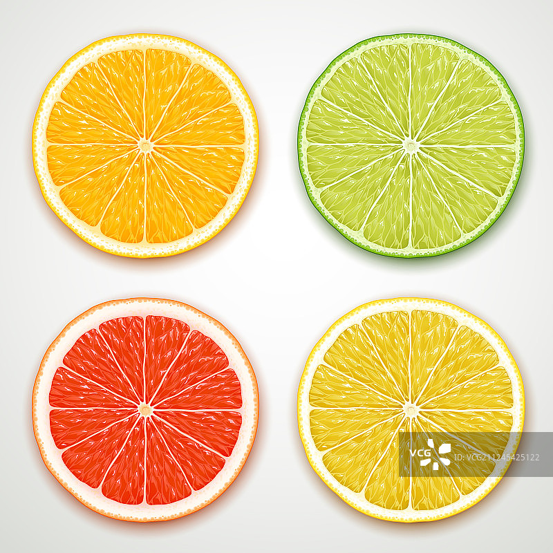 柑橘切片图片素材