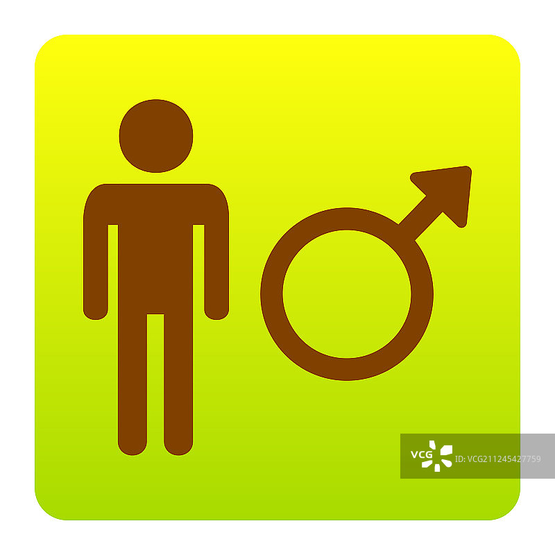 男性标志棕色图标图片素材