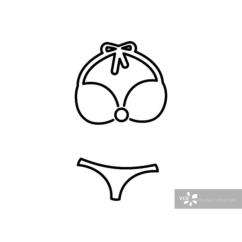 比基尼海滩度假图标图片素材