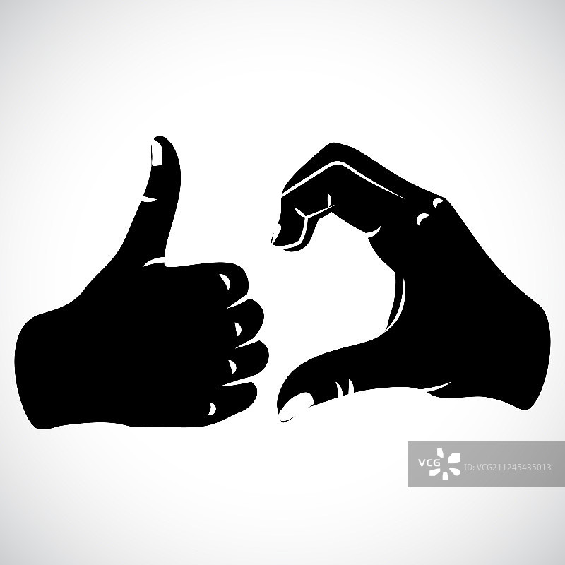 单相思的手势图片素材