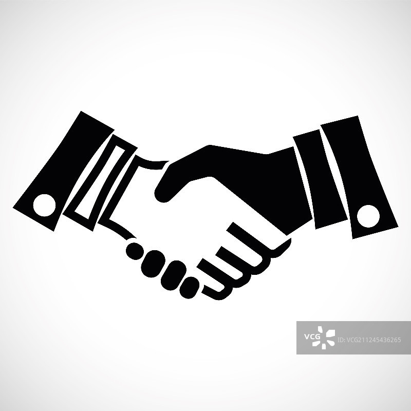 扁平风格握手图标图片素材