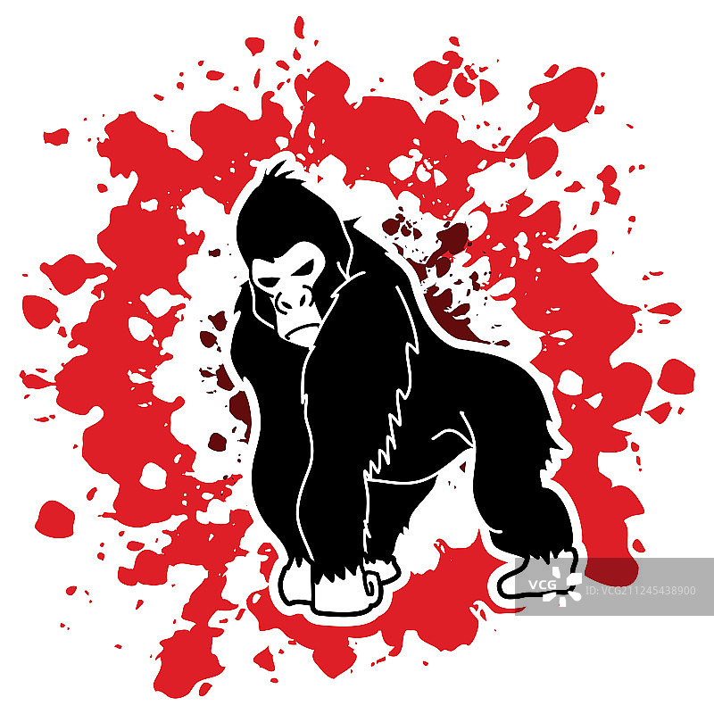 金刚大猩猩愤怒大猴子图形矢量图片素材
