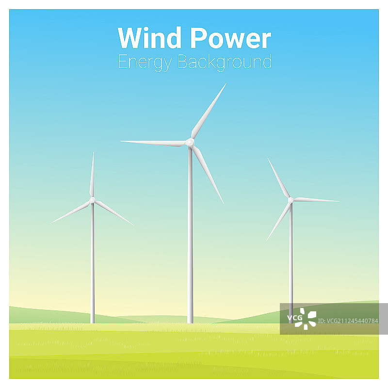 风力涡轮机能源概念背景图片素材
