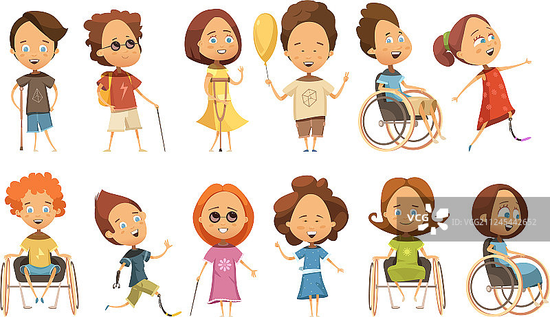 残疾儿童合集图片素材