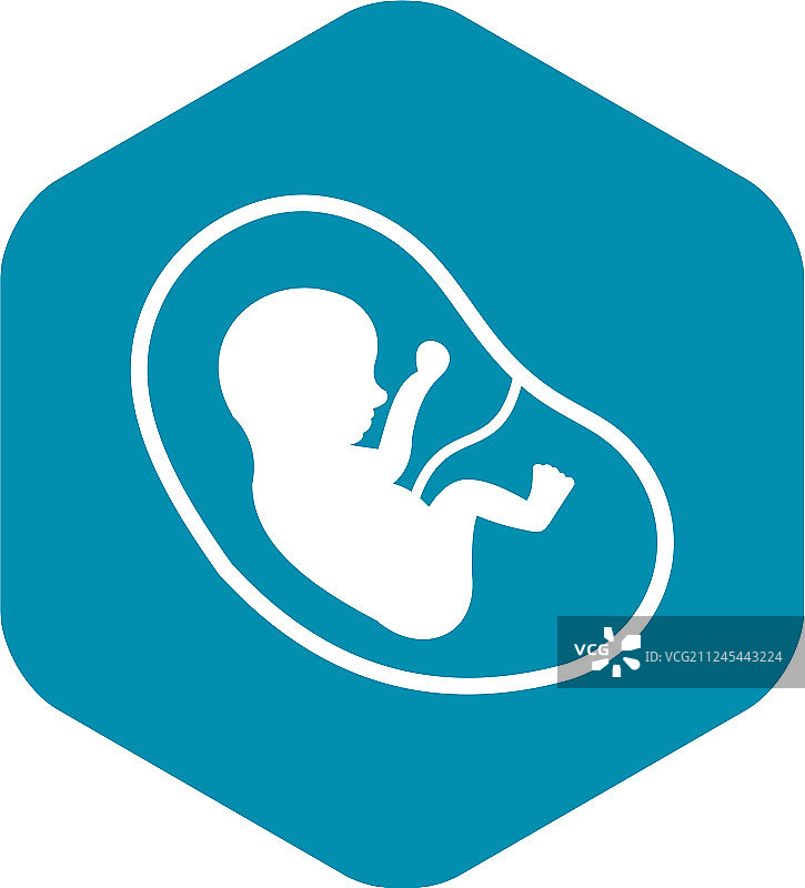 胎儿图标简约风格图片素材