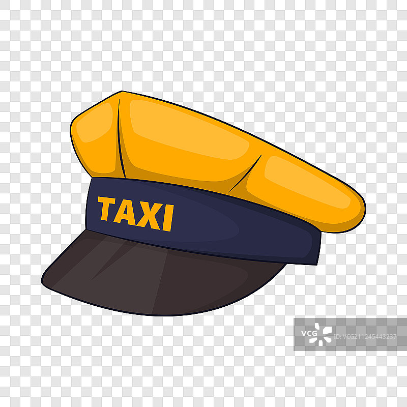出租车司机帽子卡通风格图标图片素材