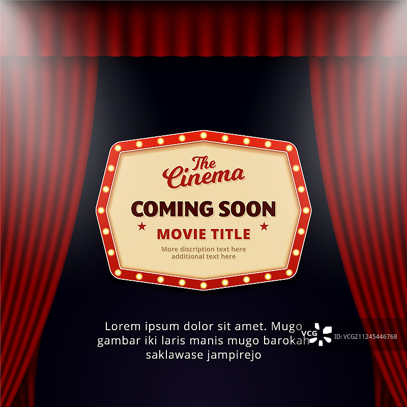 电影院即将上映电影banner促销设计图片素材