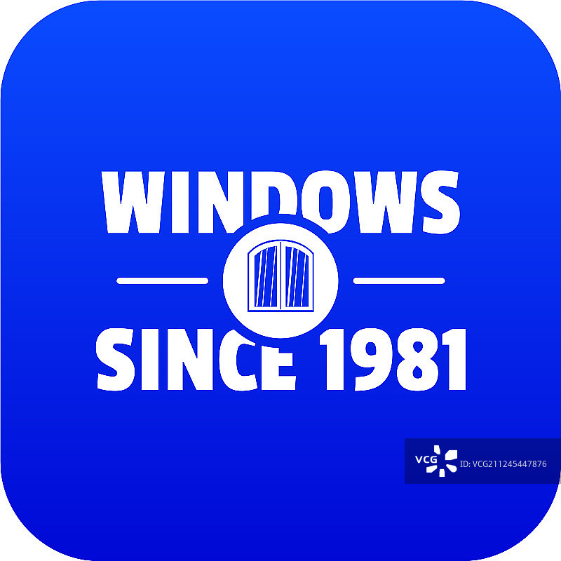 蓝色窗户图标图片素材