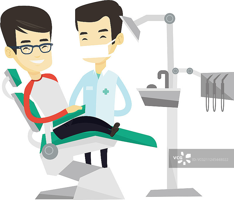牙科诊所的患者与医生图片素材