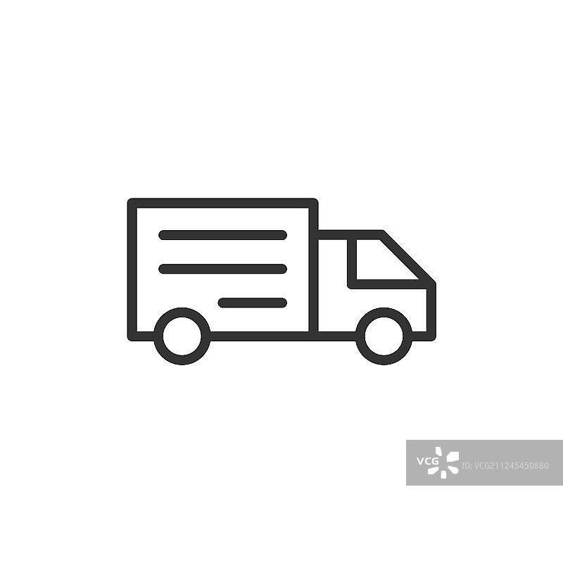平板风格货运卡车图标图片素材