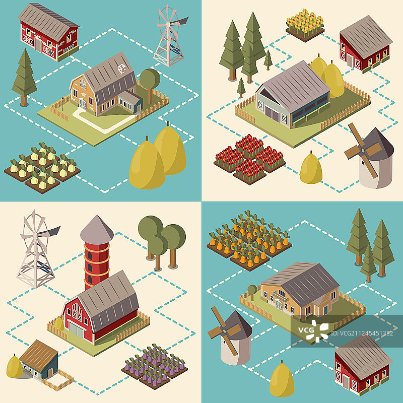 农场2.5D概念图片素材