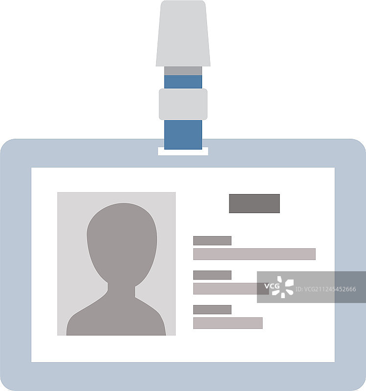 白色背景上的身份证件图片素材