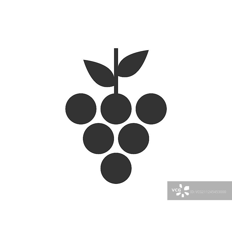 扁平风格葡萄水果标志图标图片素材