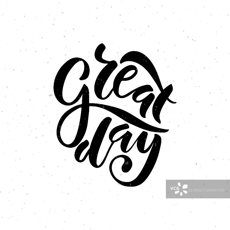 手绘美好的一天字母排版海报图片素材