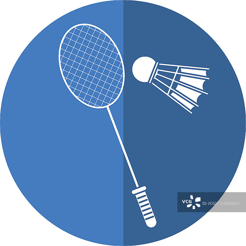 羽毛球拍与羽毛球运动阴影图片素材