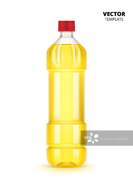 分离的植物油瓶图片素材