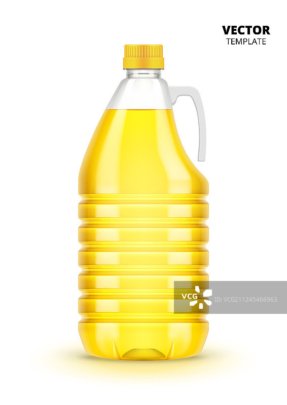 分离的植物油瓶图片素材