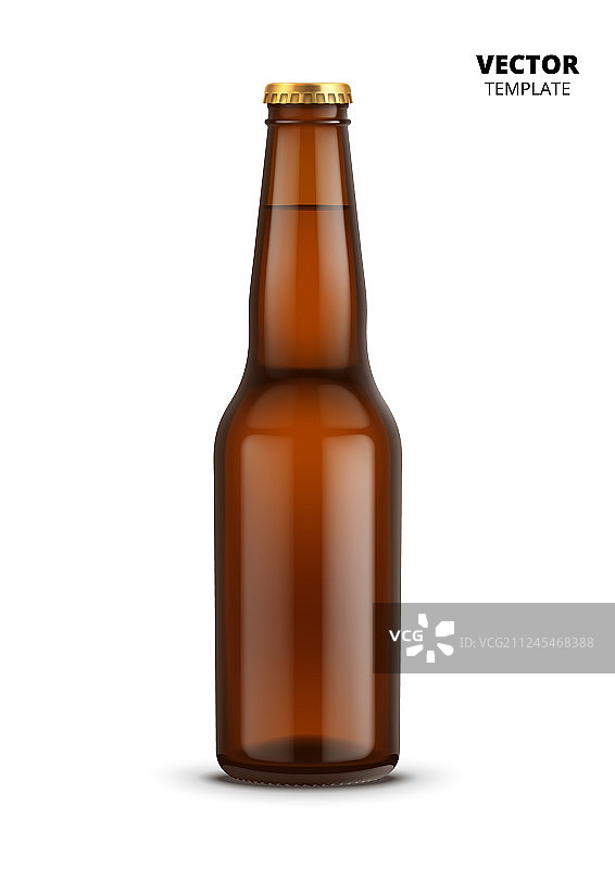 啤酒瓶玻璃杯样机隔离图片素材