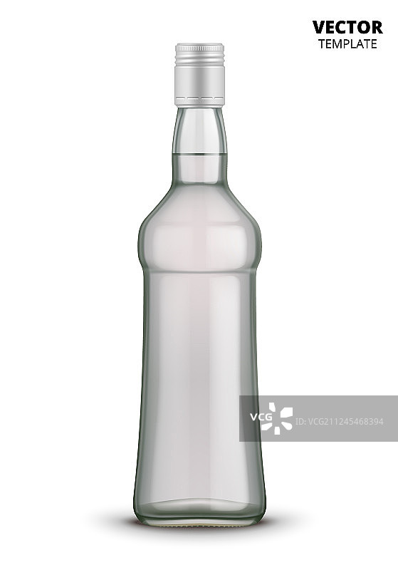 伏特加酒瓶玻璃样机图片素材