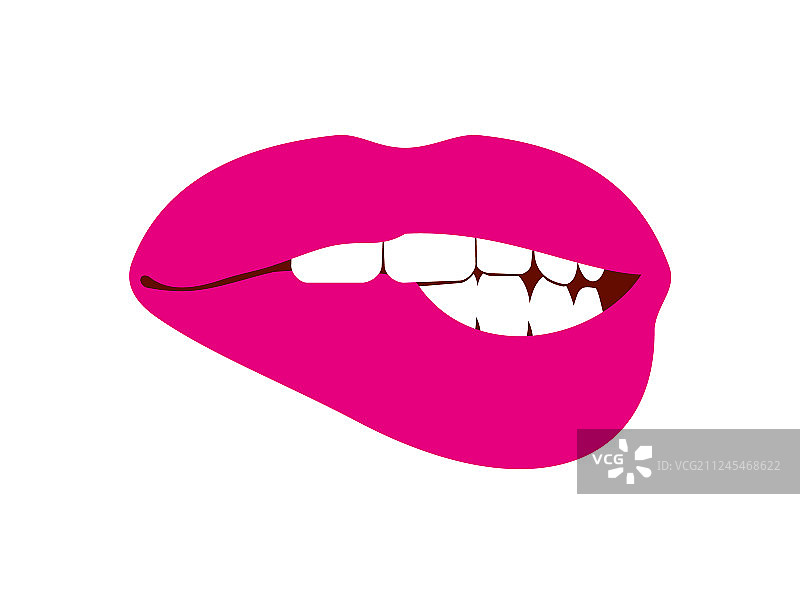 咬着嘴唇的白人女性图片素材