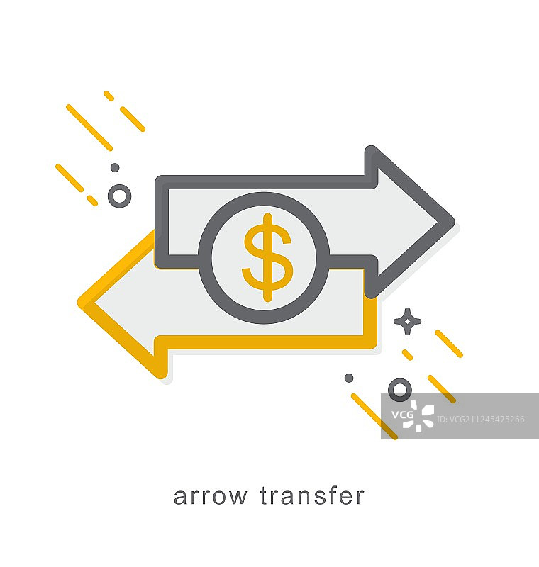 细线条箭头传输图标图片素材