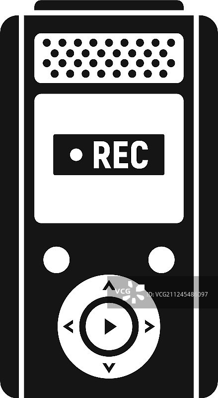 现代录音机图标简约风格图片素材