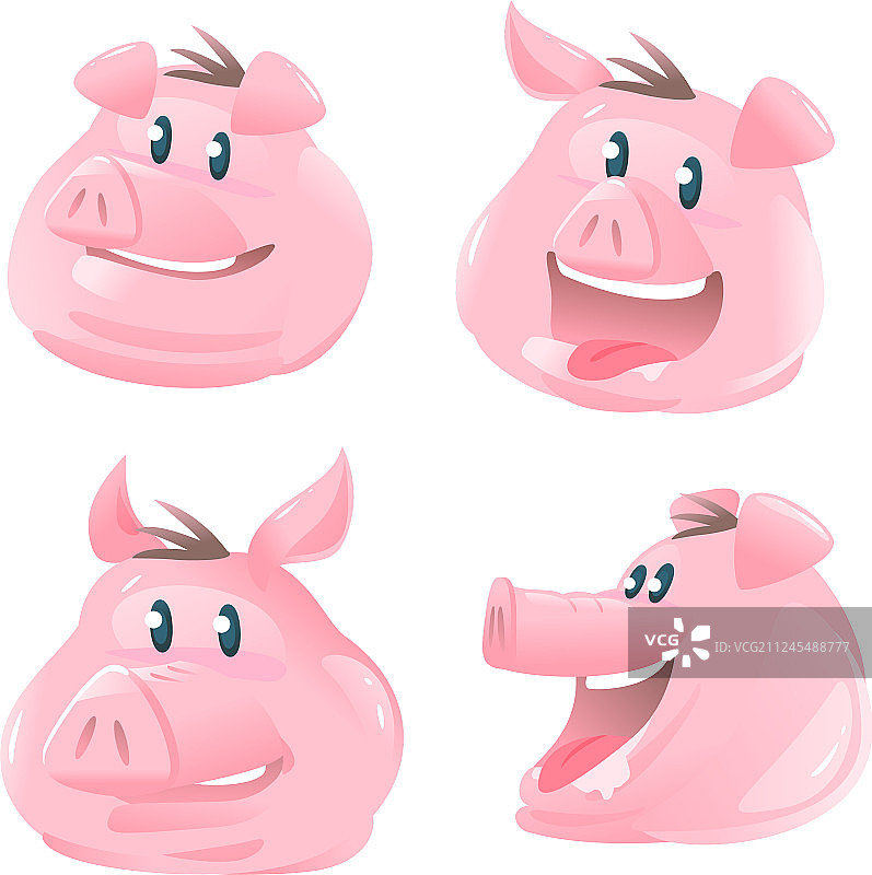 卡通猪头合集图片素材