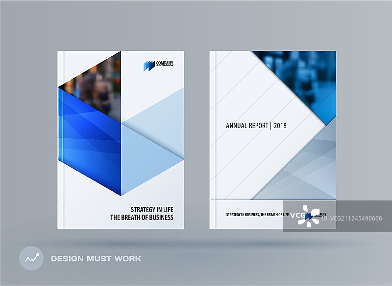 彩色三角形宣传册设计模板图片素材