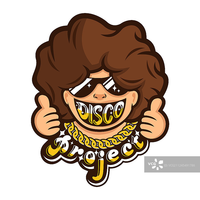 迪斯科男人吉祥物图片素材