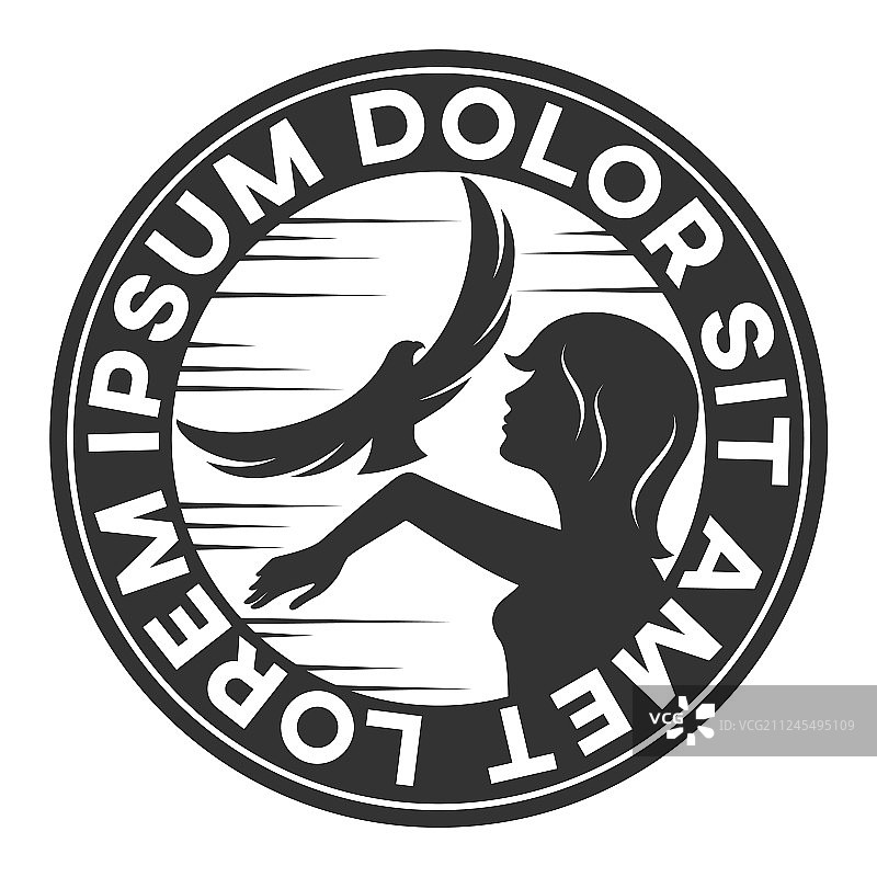 带有猎鹰标志的女人图片素材