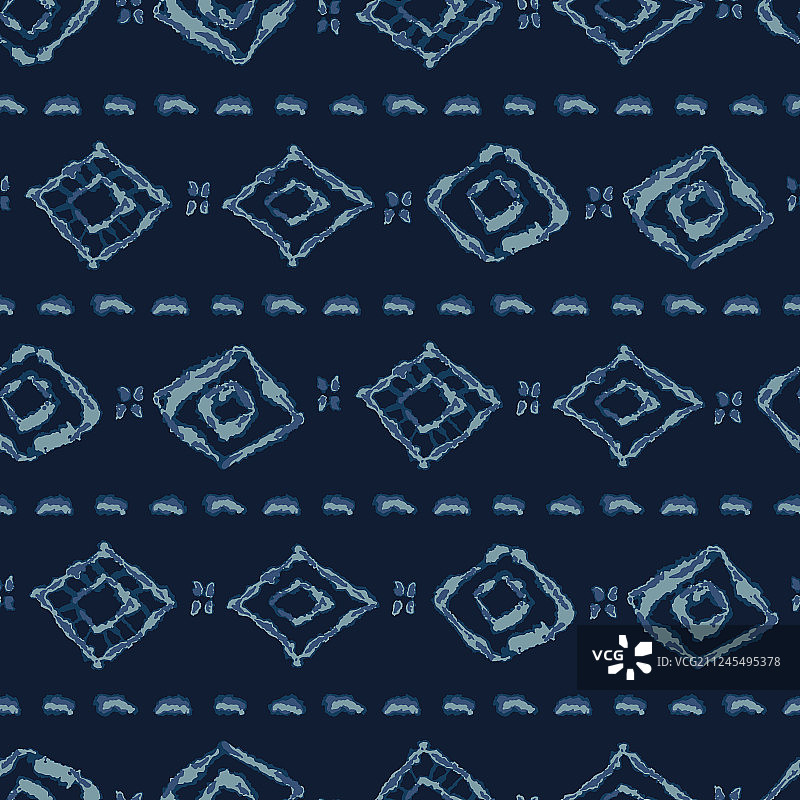 靛蓝色蜡染无缝图案图片素材