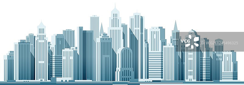 高楼林立的现代城市建筑群图片素材