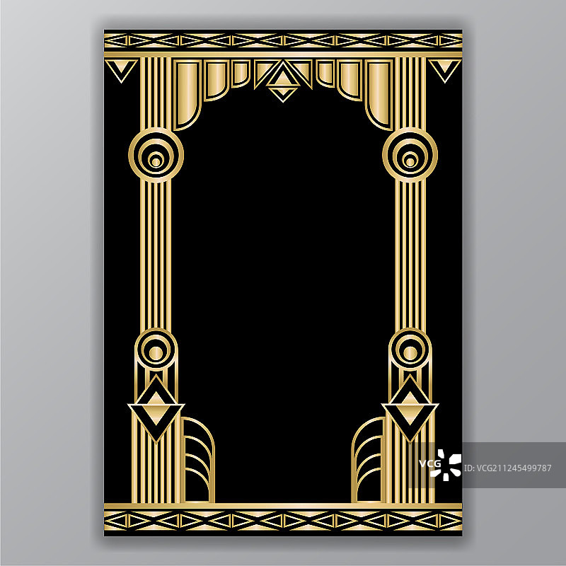 装饰艺术风格的希腊柱图案图片素材