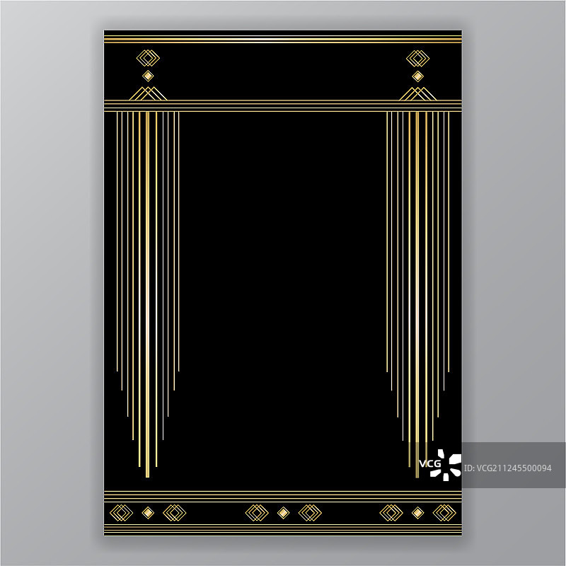 优雅的装饰艺术风格页面菜单设计图片素材