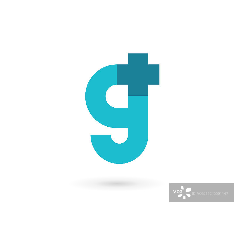 字母G数字9交叉加号标志图标设计图片素材