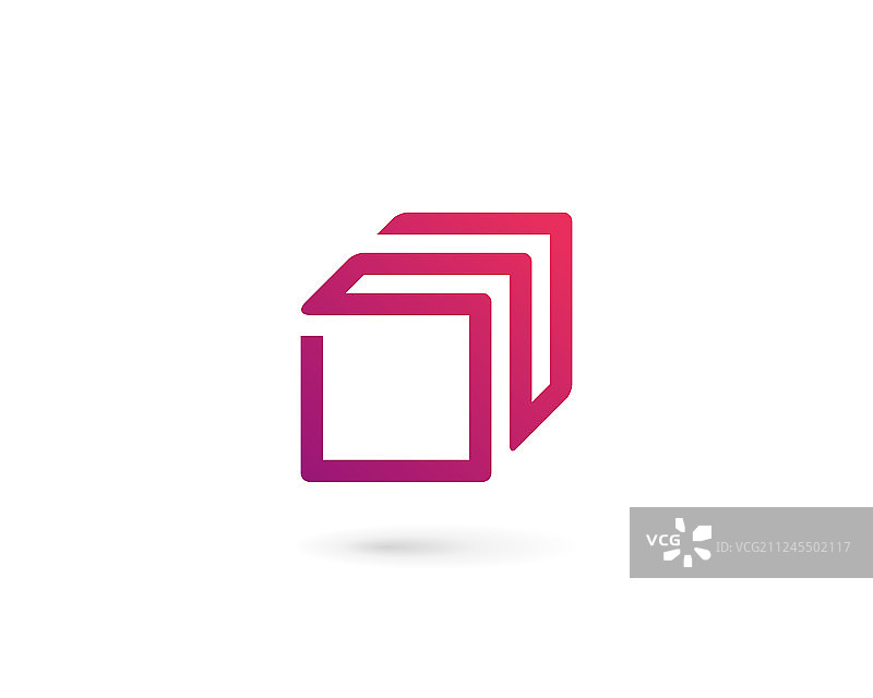 带有立方体的抽象商务Logo图标设计图片素材