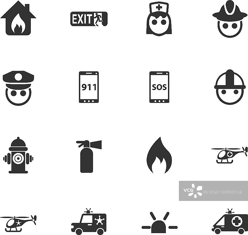 紧急图标合集图片素材