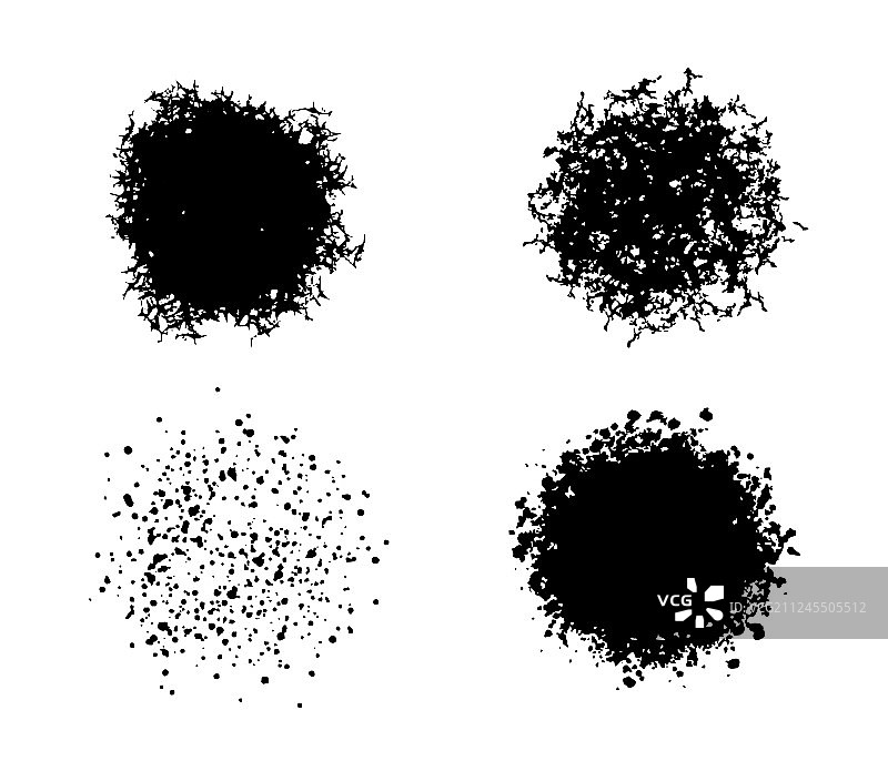 圆形纹理粗糙质感套装图片素材