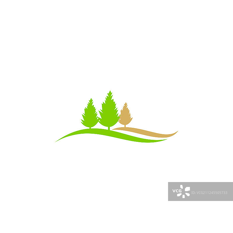 松树自然生态景观标志图片素材