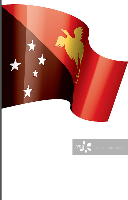 巴布亚新几内亚国旗上图片素材