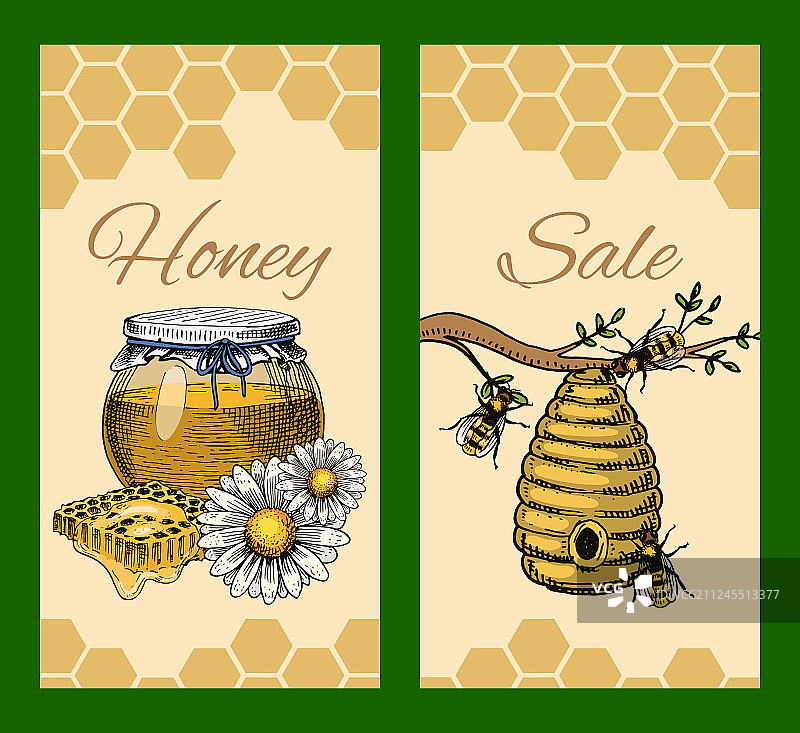 蜂蜜蜂蜡蜂箱促销宣传单海报图片素材