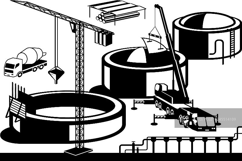 石油基地建设图片素材