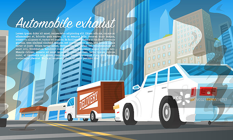 汽车尾气空气污染环境图片素材