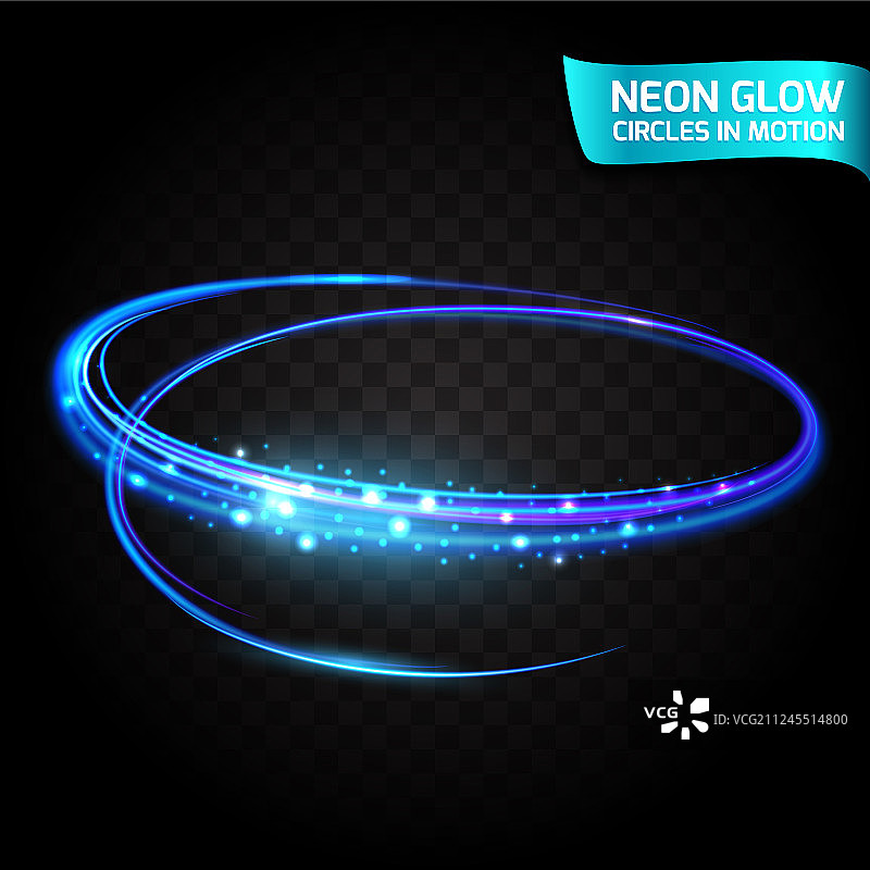 模糊边缘的霓虹灯光线图片素材