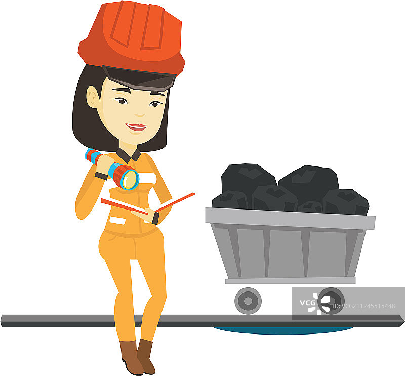 矿工检查文件图片素材