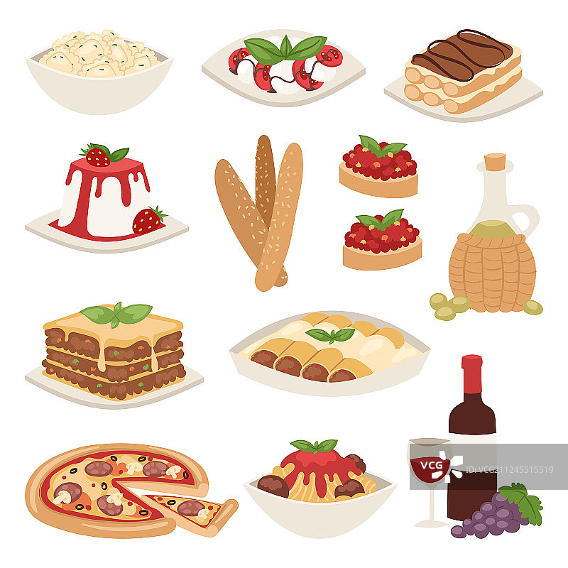 卡通意大利美食自制美食图片素材